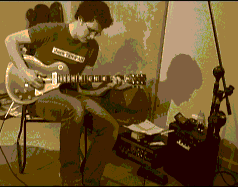 Practice session, small animation of Nick's shawdow nodding along to the music
